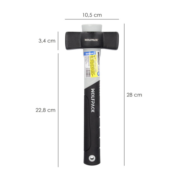 WOLFPACK LINEA PROFESIONAL Maceta Mango Fibra Vidrio 800 Gramos WOLFPACK LINEA PROFESIONAL Maceta Mango Fibra Vidrio 800 Gramos