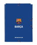 FC Barcelona Dossier carton format A4 avec élastiques et rabats, 2ème équipement 23/24, 26 x 33,5 x 2,5 cm