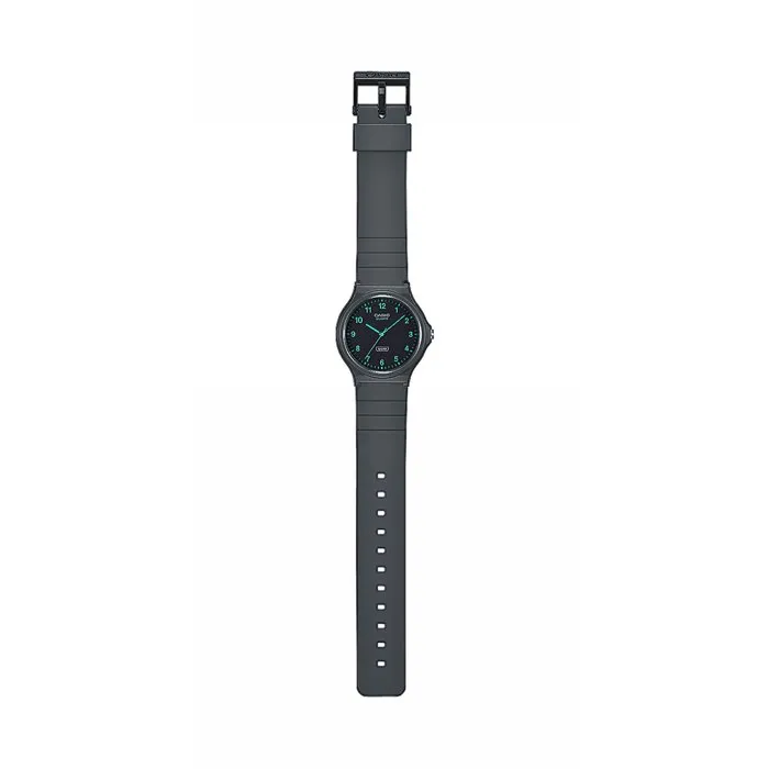 Casio MQ-24B - Montre mixte analogique à quartz - Boîtier gris, bracelet résine - Verre acrylique, étanche (norme ISO 22810), autonomie 2 ans