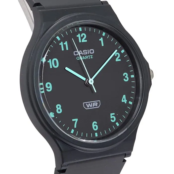 Casio MQ-24B - Montre mixte analogique à quartz - Boîtier gris, bracelet résine - Verre acrylique, étanche (norme ISO 22810), autonomie 2 ans