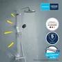 GROHE - Colonne de douche thermostatique Vitalio Start System 250 - Mitigeur, bras orientable, douche tête et pommeau - Chrome - Réf. 26677001