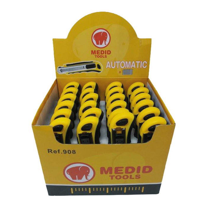 Medid Cutter avec changement de lame automatique 18 mm + 8 lames de rechange
