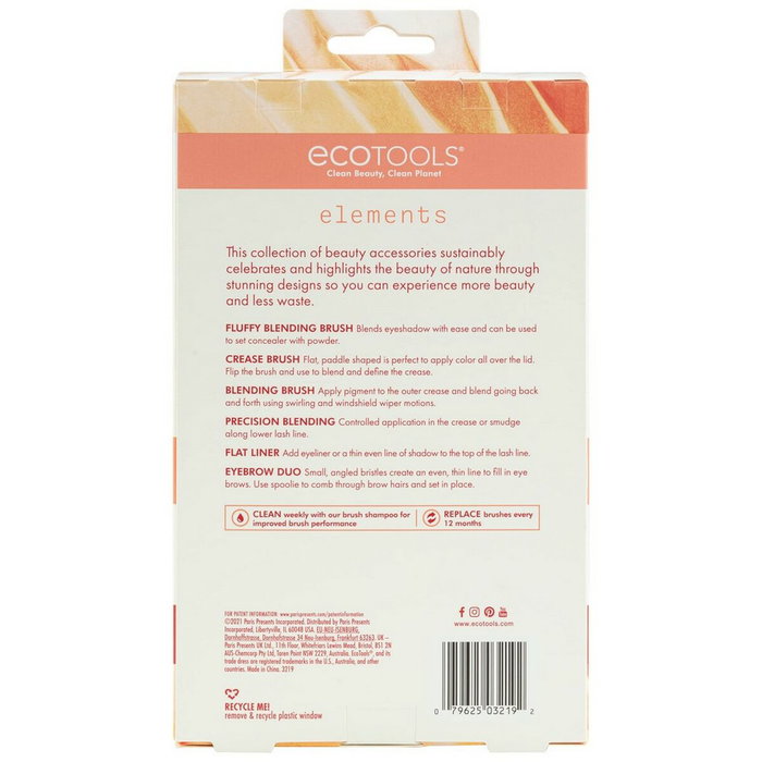 Ecotools Elements Fire Fiery Eyes Kit de 6 pinceaux