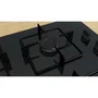 Bosch Table de Cuisson Gaz Série 2 4 Foyers 60 cm Noir Verre Trempé - Réf. POP6B6K30 (52 x 59 x 5.4 cm)