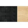 Bosch Table de Cuisson Gaz Série 2 4 Foyers 60 cm Noir Verre Trempé - Réf. POP6B6K30 (52 x 59 x 5.4 cm)