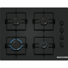 Bosch POP6B6K30 Table de cuisson à gaz Série 2, 4 foyers, Noir