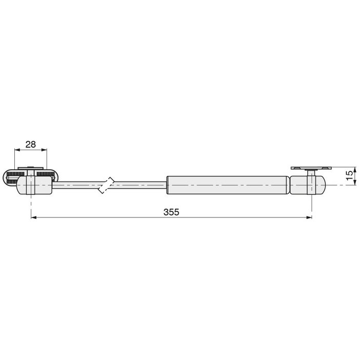 Herrajes Alk Compas Ascendant Arkora 355 mm pour Porte en Bois - Force 60 N