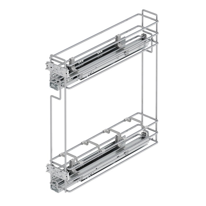Emuca Porte-bouteilles extractible Suprastar avec fermeture amortie, module 200mm, acier, chromé Emuca Porte-bouteilles extractible Suprastar avec fermeture amortie, module 200mm, acier, chromé