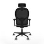 Piqueras y Crespo Chaise de Bureau 3D036G2 Blanc avec Appui-tête