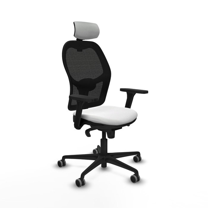 Piqueras y Crespo Chaise de Bureau 3D036G2 Blanc avec Appui-tête Piqueras y Crespo Chaise de Bureau 3D036G2 Blanc avec Appui-tête