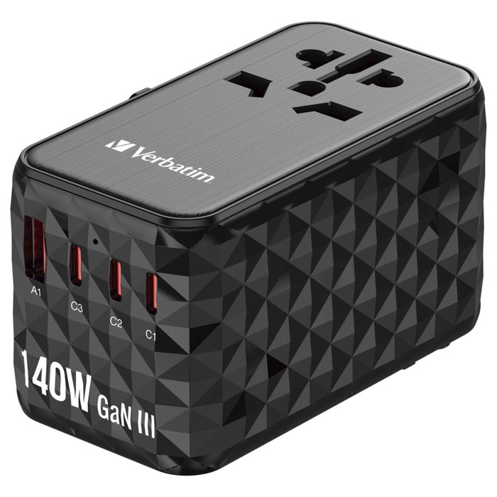 Verbatim Adaptateur de voyage universel GaN III 140W