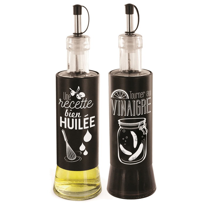 Cook Concept Huilier ou vinaigrier en verre et acier inoxydable 250 ml