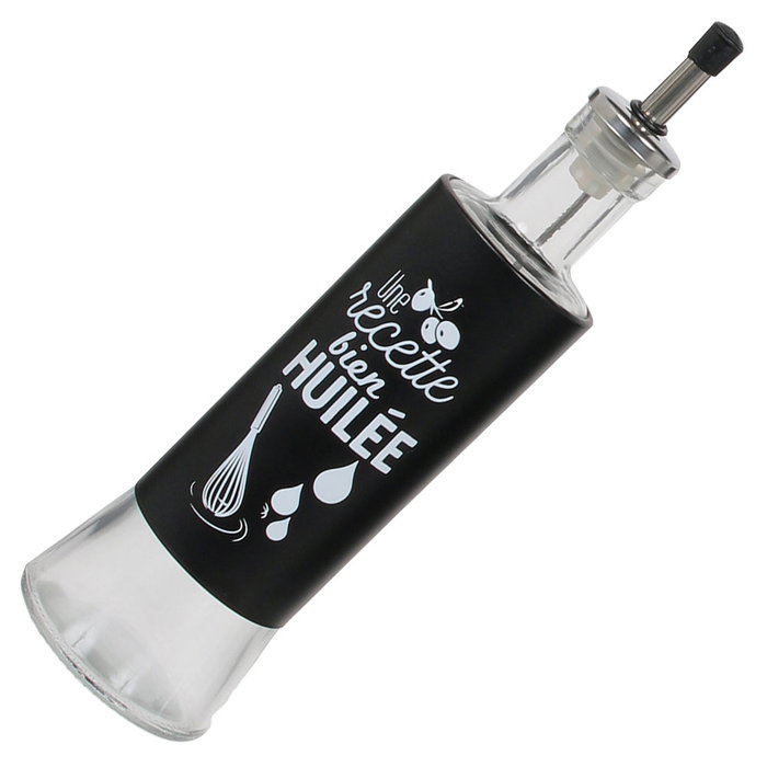 Cook Concept Huilier ou vinaigrier en verre et acier inoxydable 250 ml