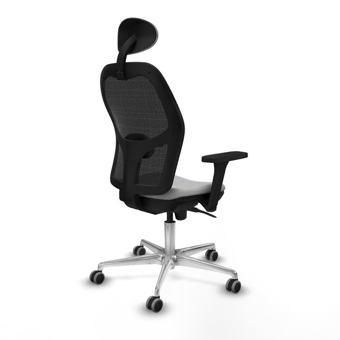 Piqueras y Crespo Chaise de Bureau avec Appui-tête Jorquera 3D086G1 Gris clair