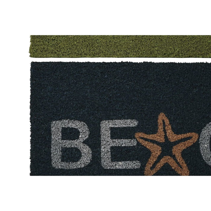 Paillasson DKD Home Decor Bleu Turquoise Caoutchouc (60 x 40 x 1,5 cm) (2 Unités)