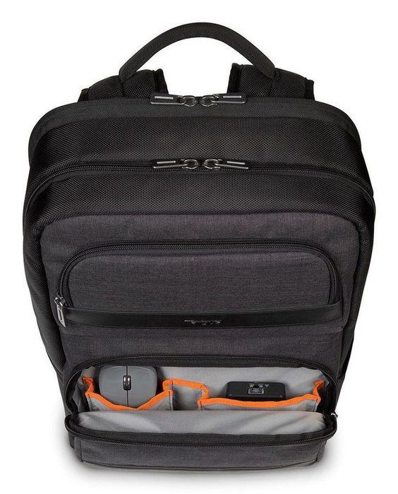 Targus Sac à dos pour ordinateur portable 22 L - Compartiment Multi-Fit 12.5-15.6 pouces, Sangles rembourrées, Toile PU
