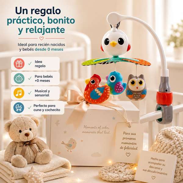 Hola Mobile Musical Pajaritos avec 10 Chansons et Lumières