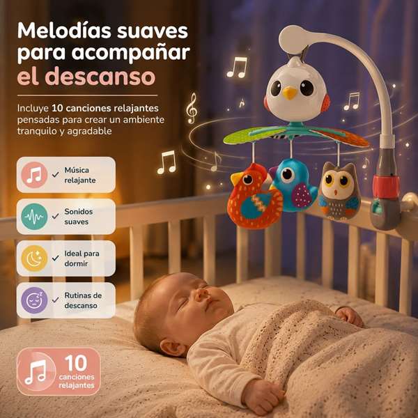 Hola Mobile Musical Pajaritos avec 10 Chansons et Lumières