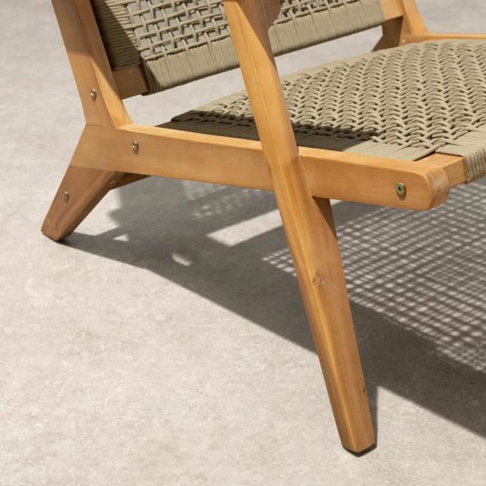 No Name Fauteuil de jardin bas MERIDA Vert Kaki
