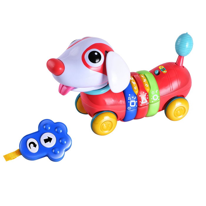 TACHAN - Jouet Chiot Arc-en-ciel avec Télécommande et Activités Éducatives (Lettres, Chiffres, Couleurs) - Fonctionne en 6 Langues