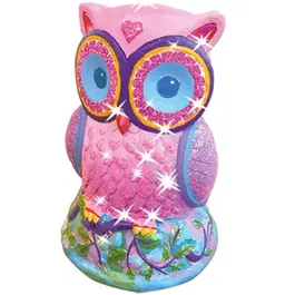 SES Creative Kit Moulage et Peinture Chouette - Figurines en Plâtre 3D pour Enfants - Jouet Créatif