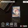 Konix Premium Sleeves - Protege-cartes - 100 pochettes 64x89 mm - Compatible Magic The Gathering et Pokémon - Plastique transparent sans acide