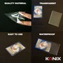 Konix Premium Sleeves - Protege-cartes - 100 pochettes 64x89 mm - Compatible Magic The Gathering et Pokémon - Plastique transparent sans acide