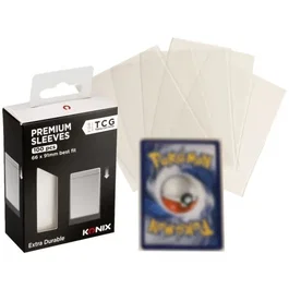 Konix Premium Sleeves - Protege-cartes - 100 pochettes 64x89 mm - Compatible Magic The Gathering et Pokémon - Plastique transparent sans acide