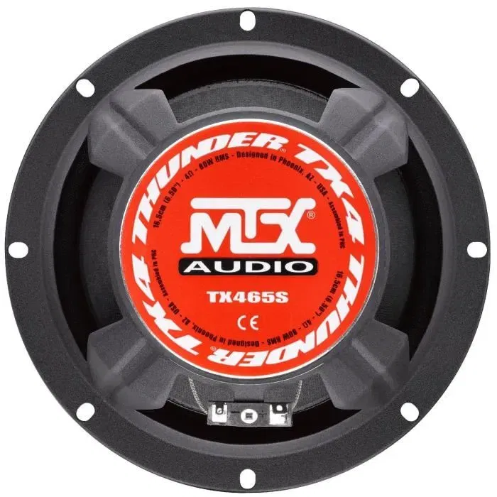 Mtx Audio TX465S - Kit Haut-parleurs voiture 2 voies 16,5 cm (80W RMS) avec woofers en membrane cellulose et tweeters néodyme 25 mm Mtx Audio TX465S - Kit Haut-parleurs voiture 2 voies 16,5 cm (80W RMS) avec woofers en membrane cellulose et tweeters néodyme 25 mm