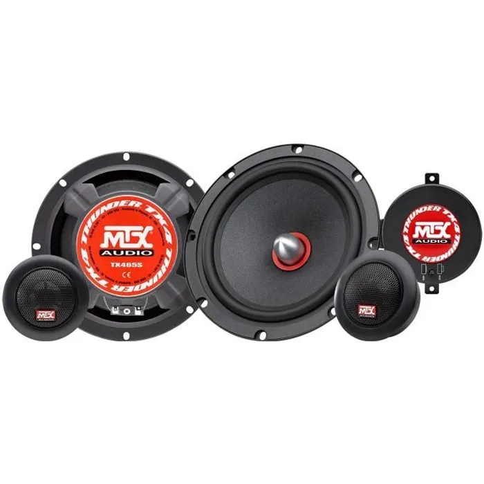 Mtx Audio TX465S - Kit Haut-parleurs voiture 2 voies 16,5 cm (80W RMS) avec woofers en membrane cellulose et tweeters néodyme 25 mm Mtx Audio TX465S - Kit Haut-parleurs voiture 2 voies 16,5 cm (80W RMS) avec woofers en membrane cellulose et tweeters néodyme 25 mm