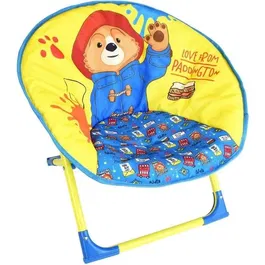 Fun House Siège Lune Pliable Enfant Paddington - Chaise Fauteuil 54 * 42 * 47 cm - 100% Polyester, Structure Métal - Dès 24 Mois - Marque Française Jemini