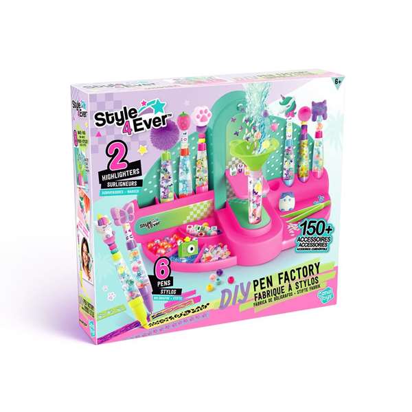 Canal Toys Fabrique de stylos et surligneurs DIY : créez vos propres stylos et surligneurs collection papeterie tendance avec décorations et eau 34x31x7 cm