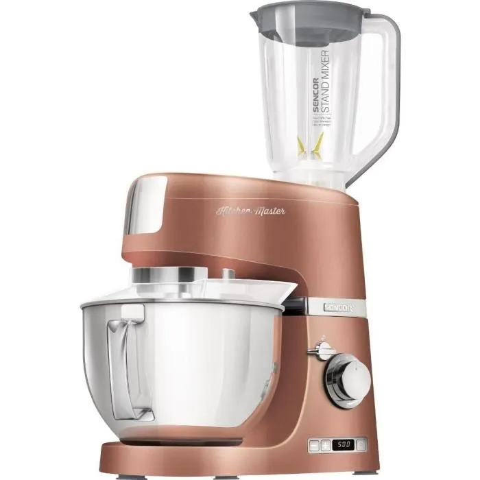 Sencor STM 7876GD - Robot pâtissier 1000 W avec bol inox 4,5 L, 8 vitesses, écran LED et accessoires (hachoir, batteur) Sencor STM 7876GD - Robot pâtissier 1000 W avec bol inox 4,5 L, 8 vitesses, écran LED et accessoires (hachoir, batteur)