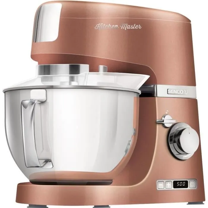 Sencor STM 7876GD - Robot pâtissier 1000 W avec bol inox 4,5 L, 8 vitesses, écran LED et accessoires (hachoir, batteur) Sencor STM 7876GD - Robot pâtissier 1000 W avec bol inox 4,5 L, 8 vitesses, écran LED et accessoires (hachoir, batteur)