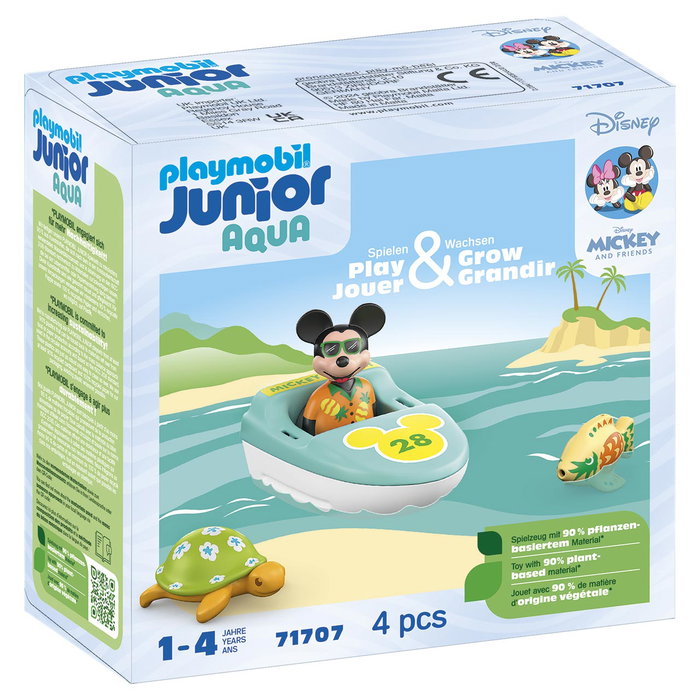 Playmobil Mickey avec bateau Junior 71707, Jouet de bain Disney Playmobil Mickey avec bateau Junior 71707, Jouet de bain Disney