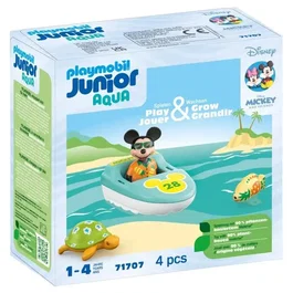 Playmobil Junior 71707 Mickey avec bateau - Jouet de bain qui flotte - Jouet Disney pour enfant dès 12 mois