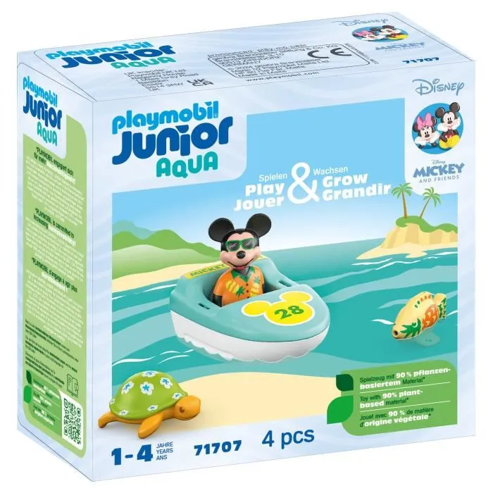 Playmobil Junior 71707 Mickey avec bateau - Jouet de bain qui flotte - Jouet Disney pour enfant dès 12 mois Playmobil Junior 71707 Mickey avec bateau - Jouet de bain qui flotte - Jouet Disney pour enfant dès 12 mois