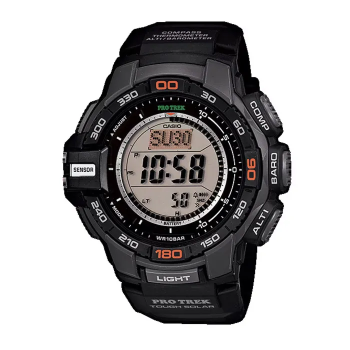 Casio PRG-270-1ER Montre sport analogique-digital solaire 54,6 mm noir avec baromètre, altimètre, thermomètre, boussole et étanchéité 10 bars Casio PRG-270-1ER Montre sport analogique-digital solaire 54,6 mm noir avec baromètre, altimètre, thermomètre, boussole et étanchéité 10 bars