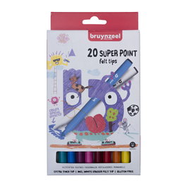 Bruynzeel Super Point étui de marqueurs 20 couleurs