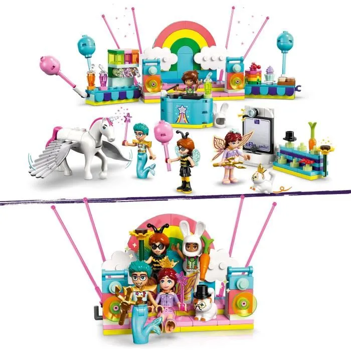 Lego Friends 42661 Soirée Déguisée avec une Licorne et une Fée - Jeu de Construction pour Enfants dès 6 Ans avec 4 Mini-Poupées, Chat et Cheval