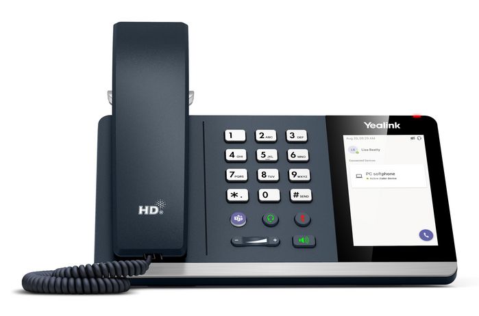 Yealink Téléphone USB avec Écran Tactile de 4 Pouces pour Microsoft Teams - Audio HD, Technologie Anti-Bruit, Compatible Busylight et Skype for Business