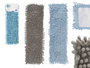 Arte Regal Rechange de serpillère couleurs bleu et gris 46x2x15 cm (Set de 24)