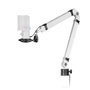 Mars Gaming Mmicxt Microphone Professionnel avec RGB, Cardioïde et Omnidirectionnel, USB, Blanc