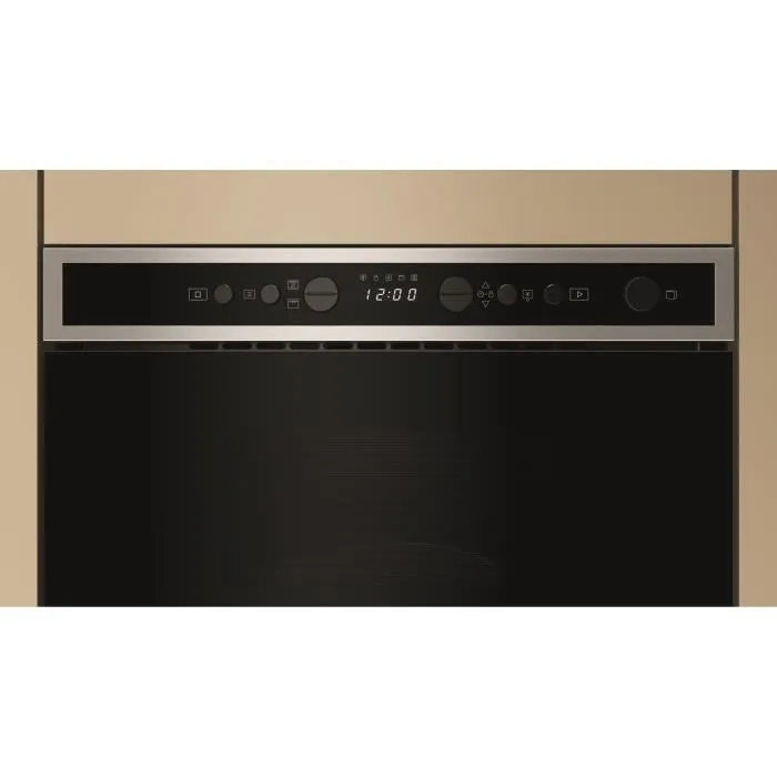 Whirlpool WMN4I4BXF - Four micro-ondes encastrable 22 L inox anti-traces - Gril quartz, technologie CRISP, diffusion 3D System