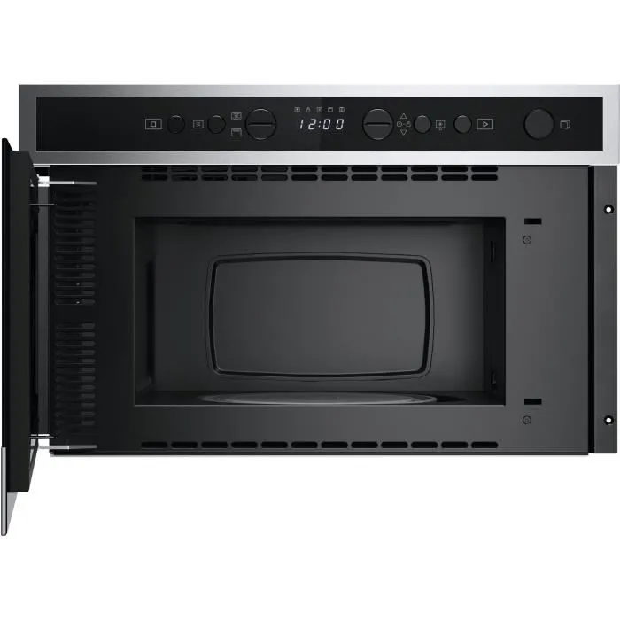 Whirlpool WMN4I4BXF - Four micro-ondes encastrable 22 L inox anti-traces - Gril quartz, technologie CRISP, diffusion 3D System