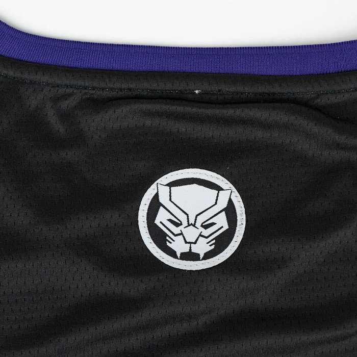 Marvel T-shirt de basket noir Unisexe XXL