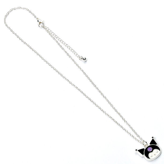 THE CARAT SHOP - Collier pendentif Kuromi Hello Kitty en métal doré avec détails en émail - Chaîne de 40 cm avec allongeur