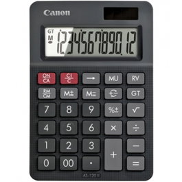 Canon AS-120II Calculatrice de Bureau 12 Chiffres Écran LCD Fonctions de Base et Scientifiques Écologique