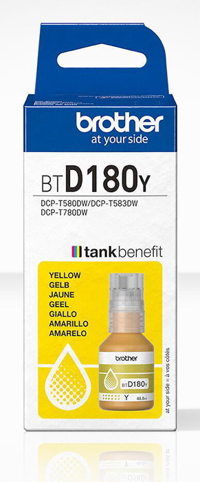 Brother Bouteille d'encre BTD180Y Jaune