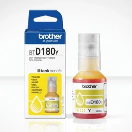 Brother BTD180Y Bouteille d'encre jaune - Rendement 5000 pages - Pour imprimantes DCP-T580DW, T583DW, T780DW